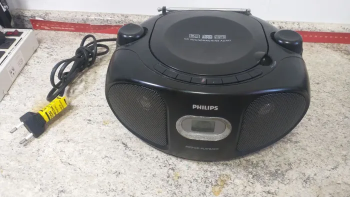 Aparelho de som portátil Philips Cd Sound Machine AZ302 com defeito