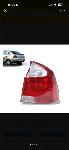 Lanterna Corsa Sedan 2003 2004 2005 2006 2007 2008 09 A 2012