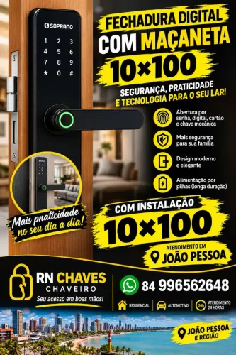 Fechadura digital com instalação