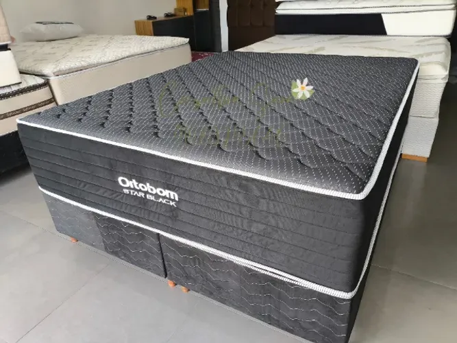 CAMA BOX QUEEN STAR BLACK DISPONÍVEL À PRONTA-ENTREGA