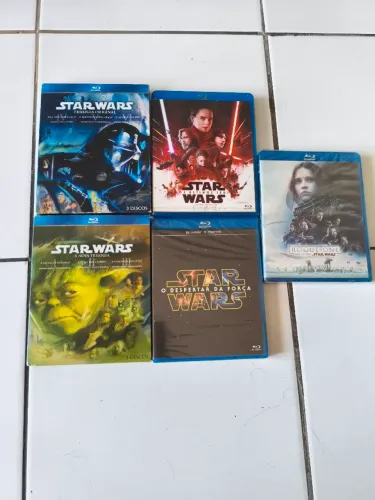 Coleção star Wars blu-ray (rogue one e o despertar da força lacrados)