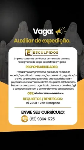 Auxiliar de expedição - Esculpidos