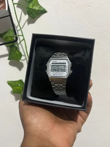 Relógio Casio Retro Vintage Prata Unissex