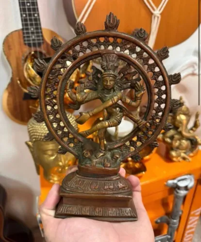 estatua shiva nataraja em bronze 20cm