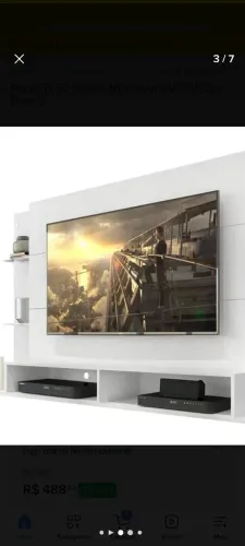 Painel Tv 60 Nairóbi Multimóveis V2739 Cor Branco