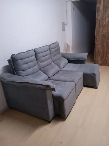 Sofá retrátil 3lugares Yorksuede