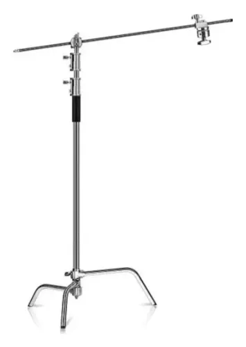 Tripé Girafa C-stand 3,2m Aço Inoxidável Para Iluminador