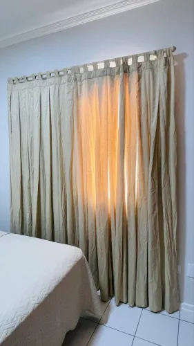 Cortina Premium Bege 2,30m x 2,10m - Tecido Pesado | Elegante e Sofisticada