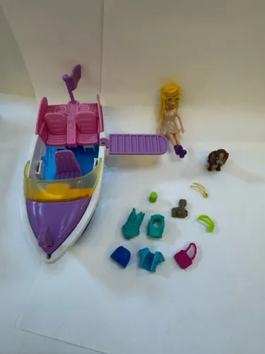 Polly Pocket lancha e acessórios extras!