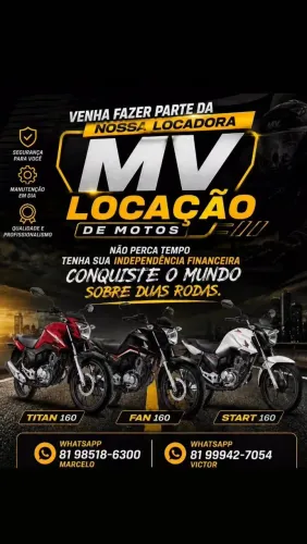 Moto revisada, para alugar