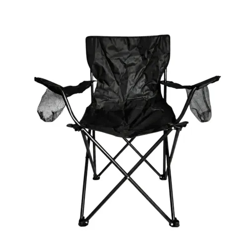 Cadeira Camping Dobrável Nova com Porta-Copo e Apoio de Braço
