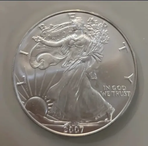 Moeda silver Eagle - prata pura 999 ( 31,104g )