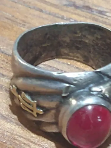 Anel de prata e ouro masculino 
