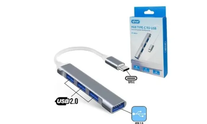 Hub Tipo c Com 1 Usb 3.0 e 3 Usb 2.0 Kp-hb504 Knup *ENTREGA GRÁTIS*