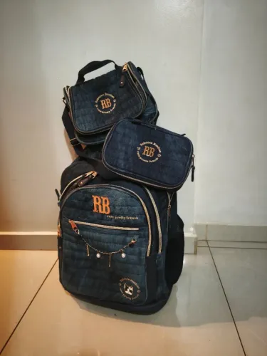 Mochila + estojo + lancheira Rebeca