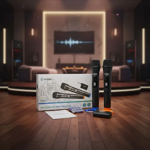 Microfone sem fio - modelo MC-825 com entrega grátis e rápida