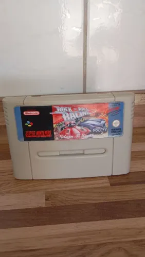 Fita Super Nintendo paralela rock and roll racing funcionando