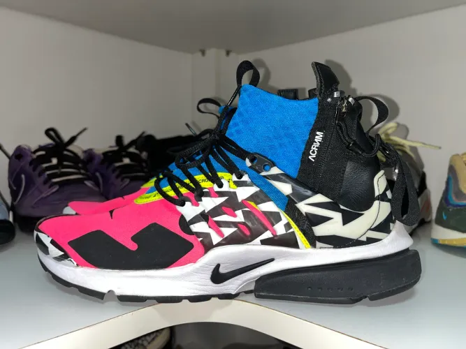 Nike Air Presto Mid Acronym Racer Pink US 10 condição 9,5/10