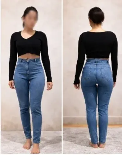 calça jeans cintura alta N 38
