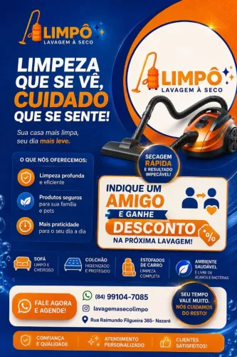 Lavagem a seco de estofados.