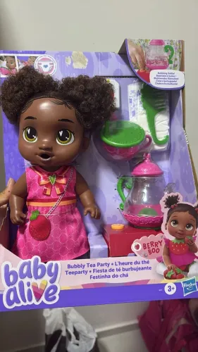 Boneca baby Alive negra Festinha do cha NOVA