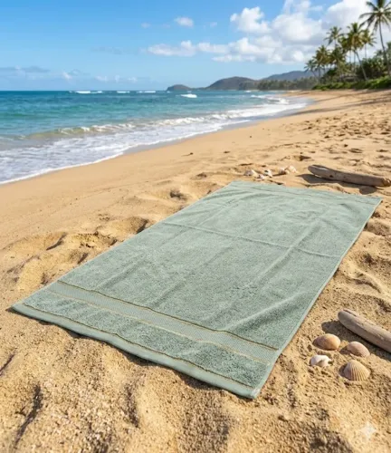 toalhas banho academia microfibra praia absorve limpa seca-verde bm-f1704
