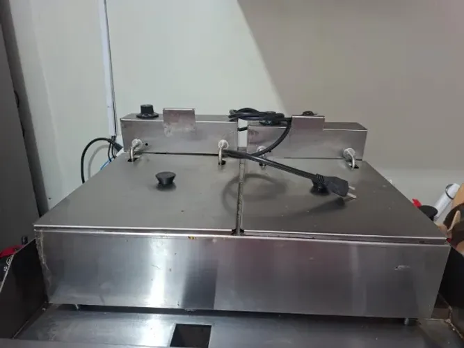 Fritadeira elétrica dupla inox ? 220V