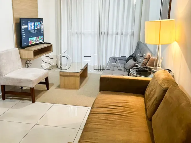 Apartamento mobiliado 62m² com 2 vagas na Bela Vista ao lado da Paulista