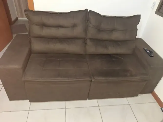 Sofa retrátil 2 lugares,novo cor grafite.