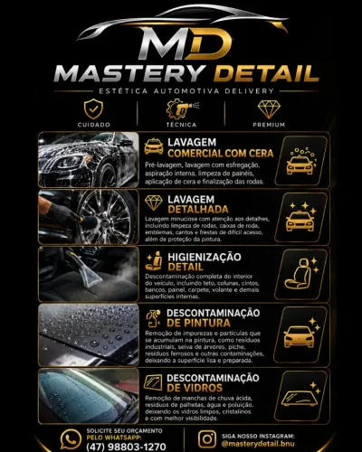 Estética automotiva delivery em Blumenau