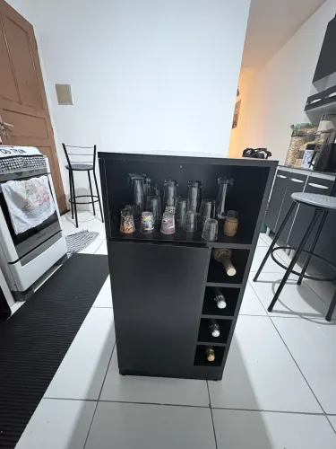 Bancada Balcão/Mesa de Cozinha com Adega e 1 Porta