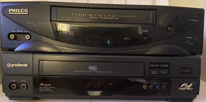 Lote 2 aparelhos vídeo cassete k7 VHS VCR Leia a descrição 