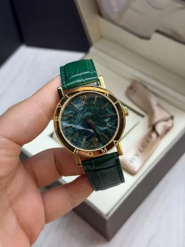 Relógio Base ETA Estilo Bvlgari Bvlgari 38mm Aço Couro