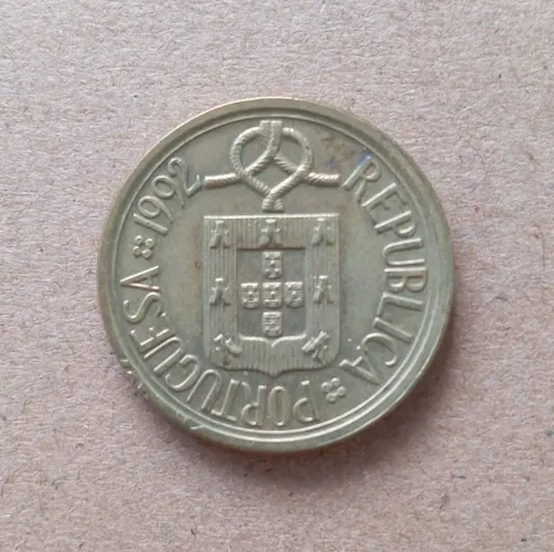 Moeda 10 escudos Portugal 1992