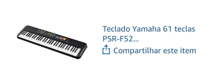 TECLADO YAMAHA NOVO, NA CAIXA