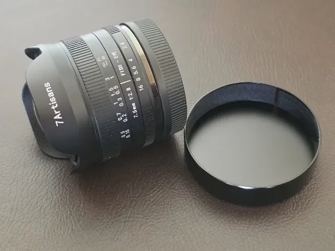 Lente 7artisans 7.5mm F2.8 II para sony e mount fish eye