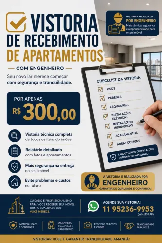Vistoria de casa, apartamento em geral