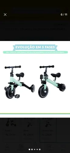 OFERTA Triciclo Bicicleta de Equilíbrio Infantil