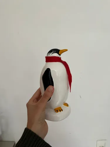 Pinguim Decorativo Cofrinho