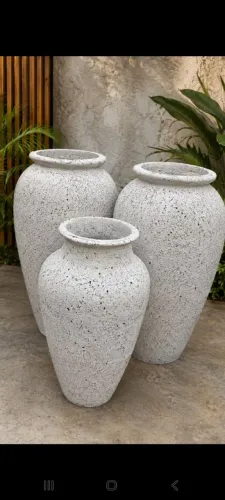Vasos de fibra de vidro com cimento por encomenda vasos de 130x40