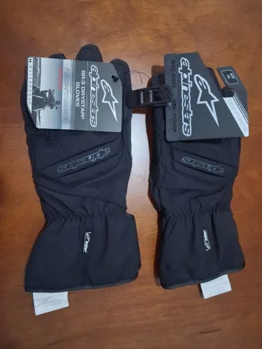 LUVA ALPINESTARS SR 3 DRYSTAR PRETA MASCULINA XL - NOVA.