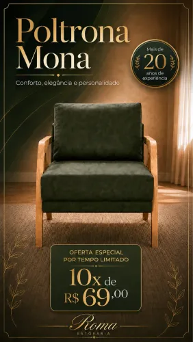 Poltrona Mona nova, direto da fábrica