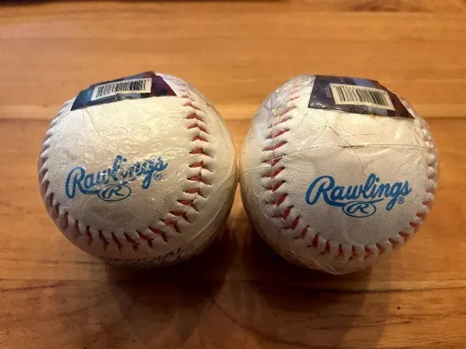 2 bolas de beisebol rawlings original na embalagem