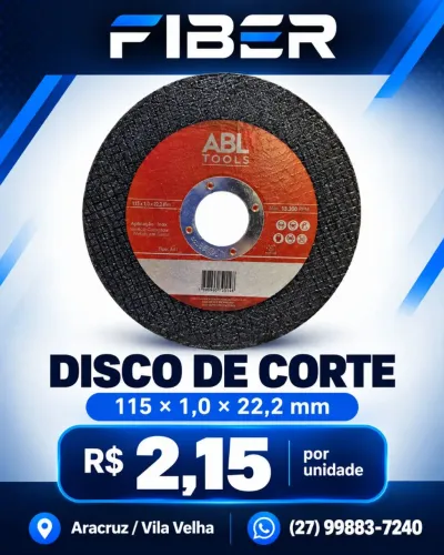 Disco de corte 115 x 1,0 x 22,2mm