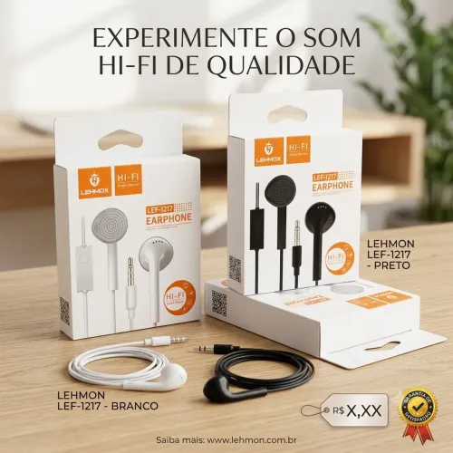Fone de ouvido com fio