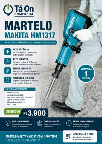 Makita martelo demolidor hm1317cb