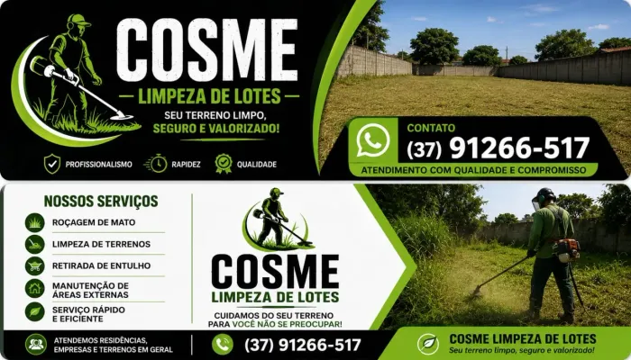 Faço roçagem lote e terrenos