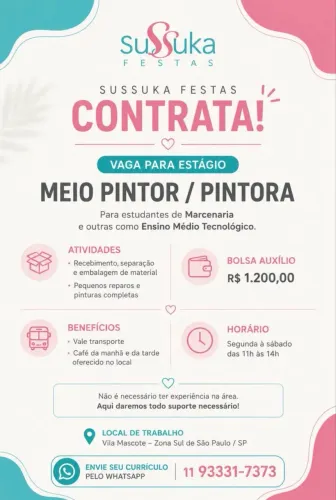 Vaga estágio ensino médio