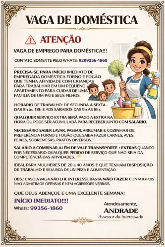 SECRETARIA DO LAR / SERVIÇOS DOMÉSTICOS 