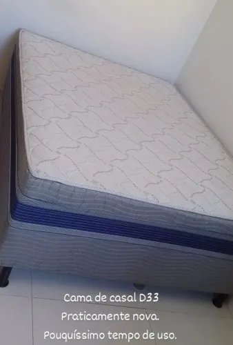 Cama box casal D 34 ( praticamente nova)